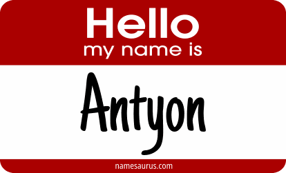 Hello my name is Antyon png download