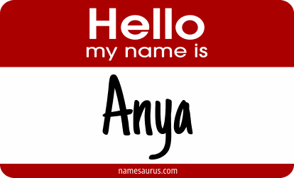 Hello my name is Anya png download