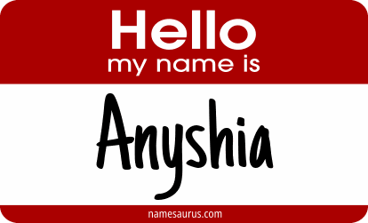 Hello my name is Anyshia png download