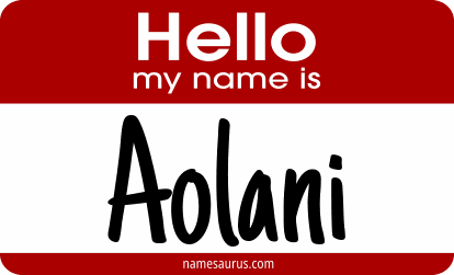 Hello my name is Aolani png download