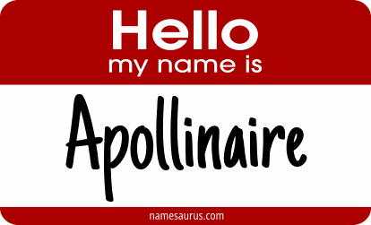 Hello my name is Apollinaire png download