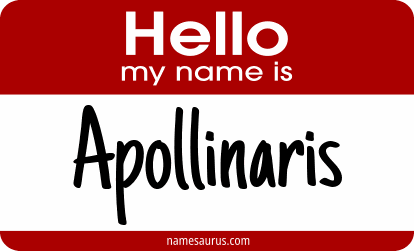 Hello my name is Apollinaris png download