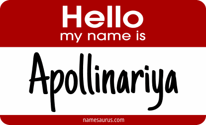 Hello my name is Apollinariya png download