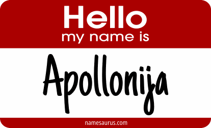 Hello my name is Apollonija png download