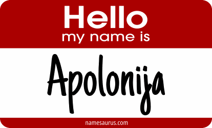 Hello my name is Apolonija png download