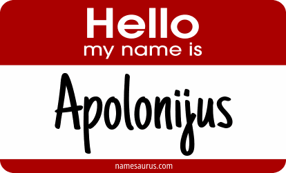 Hello my name is Apolonijus png download