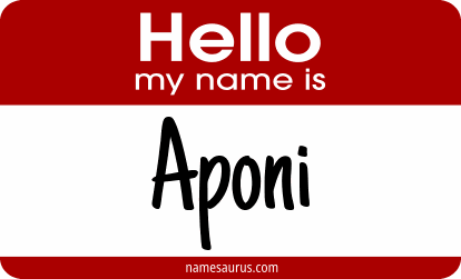 Hello my name is Aponi png download