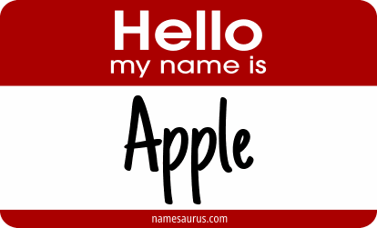 Hello my name is Apple png download