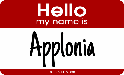 Hello my name is Applonia png download