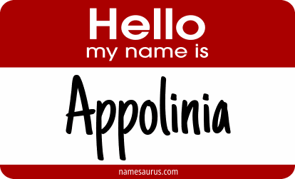 Hello my name is Appolinia png download