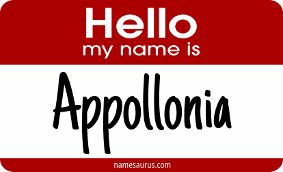 Hello my name is Appollonia png download
