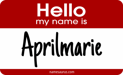 Hello my name is Aprilmarie png download
