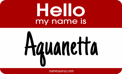 Hello my name is Aquanetta png download
