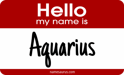 Hello my name is Aquarius png download