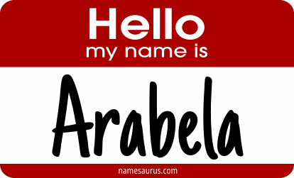 Hello my name is Arabela png download