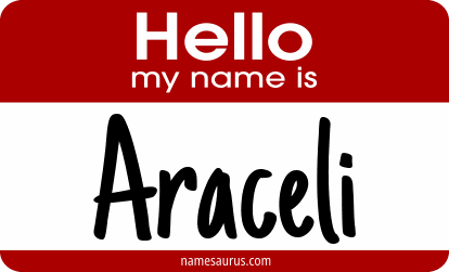 Hello my name is Araceli png download