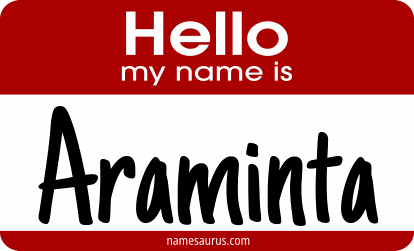Hello my name is Araminta png download