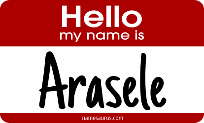 Hello my name is Arasele png download