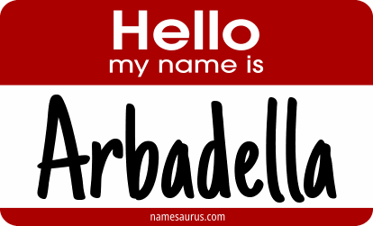 Hello my name is Arbadella png download