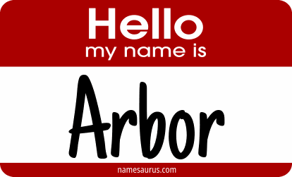 Hello my name is Arbor png download