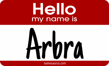 Hello my name is Arbra png download