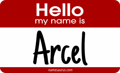 Hello my name is Arcel png download