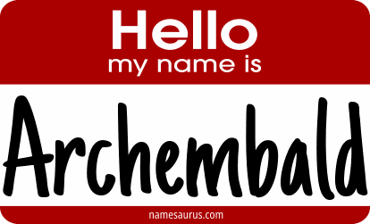 Hello my name is Archembald png download