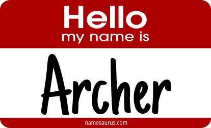 Hello my name is Archer png download