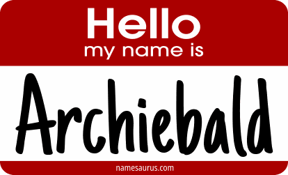 Hello my name is Archiebald png download