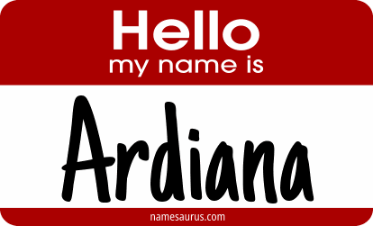 Hello my name is Ardiana png download