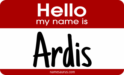 Hello my name is Ardis png download