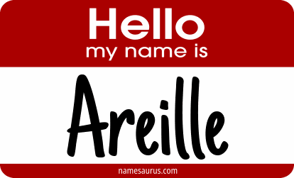 Hello my name is Areille png download
