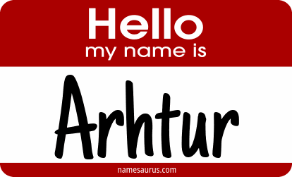 Hello my name is Arhtur png download