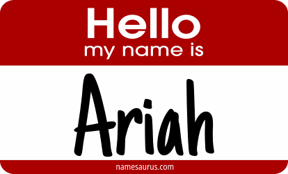 Hello my name is Ariah png download