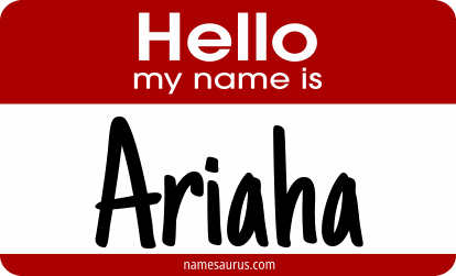 Hello my name is Ariaha png download