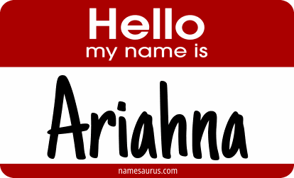 Hello my name is Ariahna png download