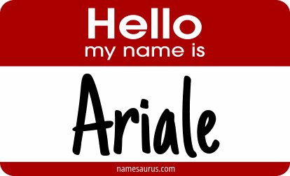 Hello my name is Ariale png download