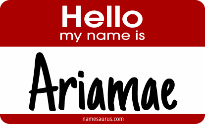 Hello my name is Ariamae png download