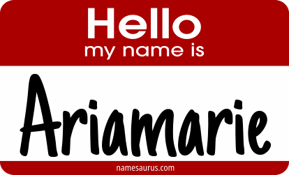 Hello my name is Ariamarie png download
