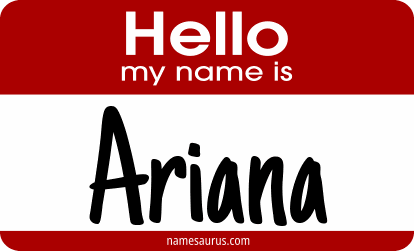 Hello my name is Ariana png download