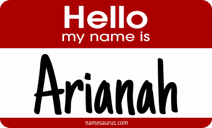 Hello my name is Arianah png download
