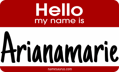 Hello my name is Arianamarie png download