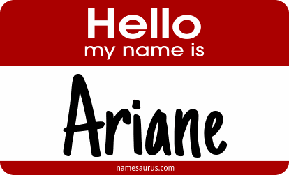 Hello my name is Ariane png download