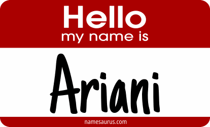 Hello my name is Ariani png download