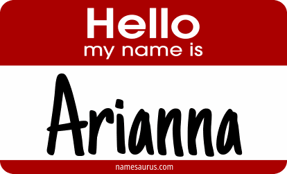 Hello my name is Arianna png download
