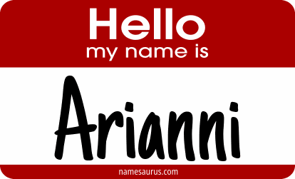 Hello my name is Arianni png download