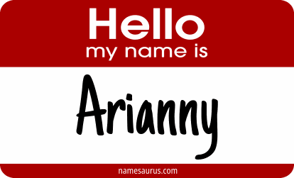 Hello my name is Arianny png download