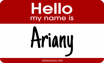 Hello my name is Ariany png download