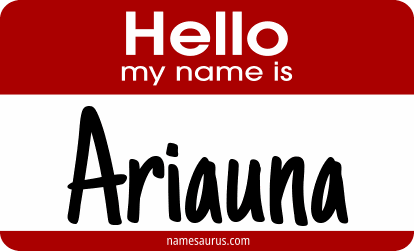 Hello my name is Ariauna png download