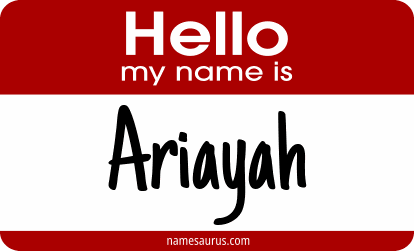 Hello my name is Ariayah png download